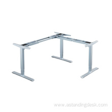 Comfortable L shape threelegs Adjustable Stand Electric Desk